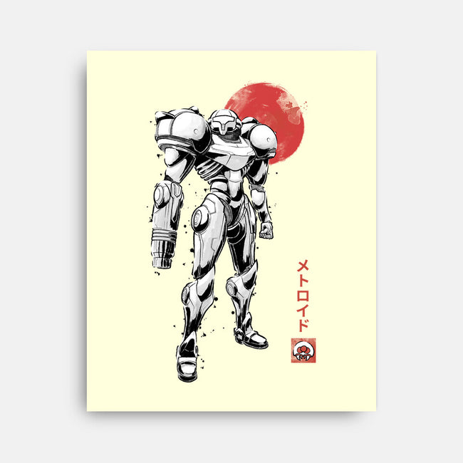 Bounty Huntress Sumi-e-None-Stretched-Canvas-Astrobot Invention