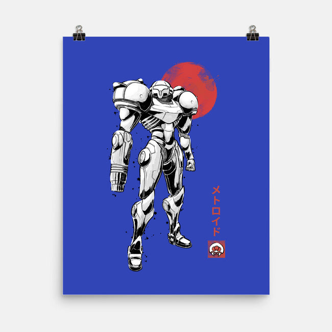 Bounty Huntress Sumi-e-None-Matte-Poster-Astrobot Invention