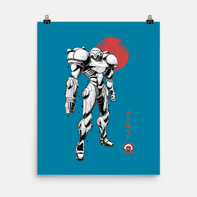 Bounty Huntress Sumi-e-None-Matte-Poster-Astrobot Invention