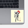 Bounty Huntress Sumi-e-None-Glossy-Sticker-Astrobot Invention