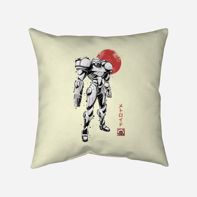 Bounty Huntress Sumi-e-None-Removable Cover w Insert-Throw Pillow-Astrobot Invention