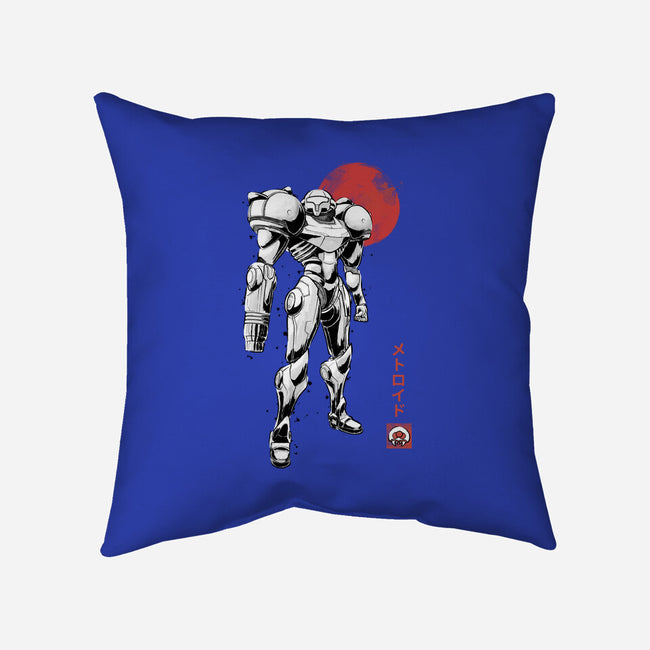 Bounty Huntress Sumi-e-None-Removable Cover w Insert-Throw Pillow-Astrobot Invention
