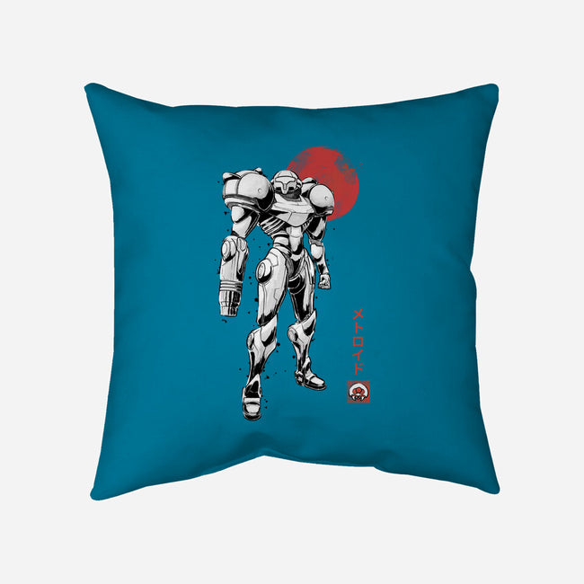 Bounty Huntress Sumi-e-None-Removable Cover w Insert-Throw Pillow-Astrobot Invention