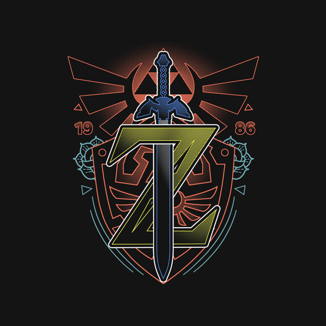 Neon Lineart Legendary Emblem-Mens-Basic-Tee-Astrobot Invention