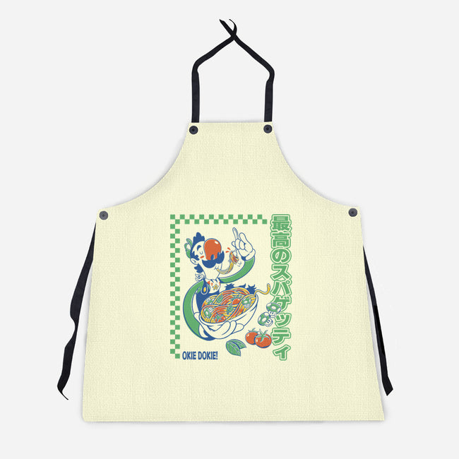 Spaghetti Time-Unisex-Kitchen-Apron-Henrique Torres