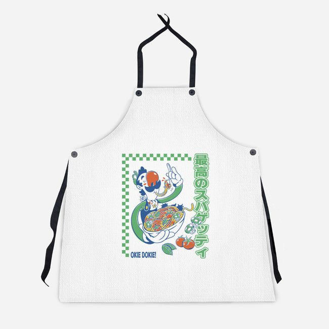 Spaghetti Time-Unisex-Kitchen-Apron-Henrique Torres