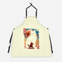 Samurai Cat Landscape-Unisex-Kitchen-Apron-dandingeroz