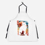Samurai Cat Landscape-Unisex-Kitchen-Apron-dandingeroz