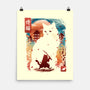 Samurai Cat Landscape-None-Matte-Poster-dandingeroz