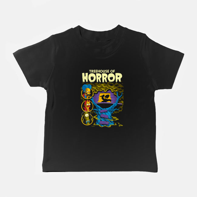 Tree House Of Horror-Baby-Basic-Tee-Jorgetiradoart