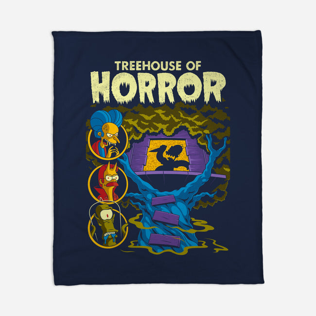 Tree House Of Horror-None-Fleece-Blanket-Jorgetiradoart