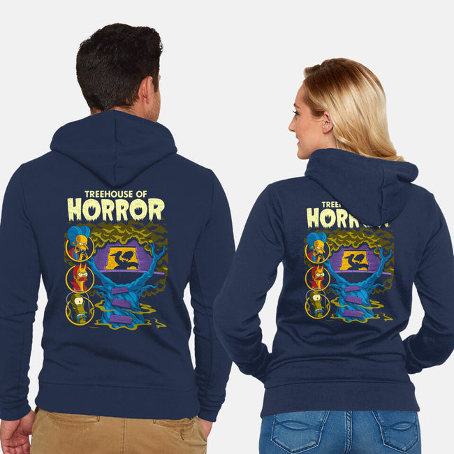 Tree House Of Horror-Unisex-Zip-Up-Sweatshirt-Jorgetiradoart