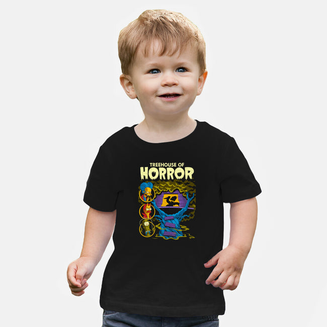 Tree House Of Horror-Baby-Basic-Tee-Jorgetiradoart