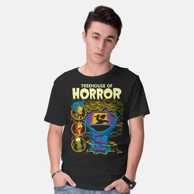 Tree House Of Horror-Mens-Basic-Tee-Jorgetiradoart