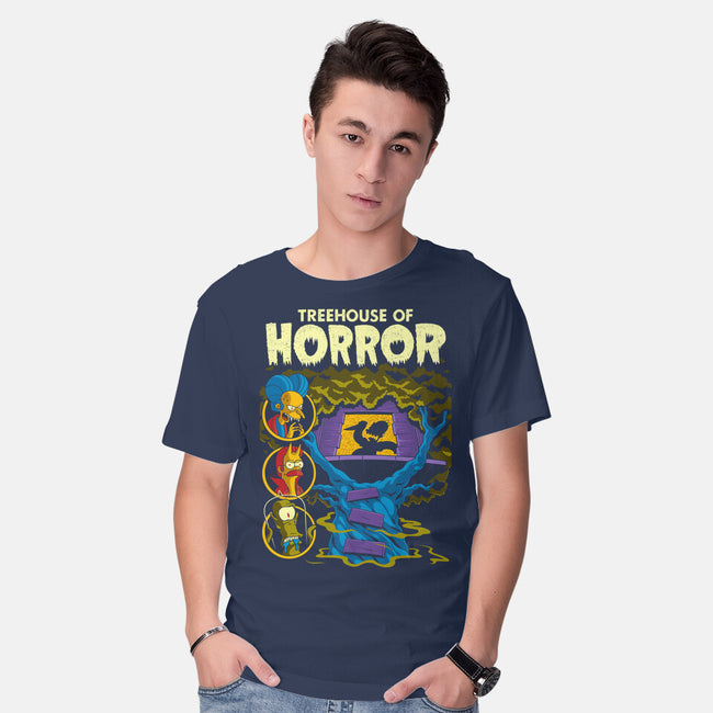 Tree House Of Horror-Mens-Basic-Tee-Jorgetiradoart