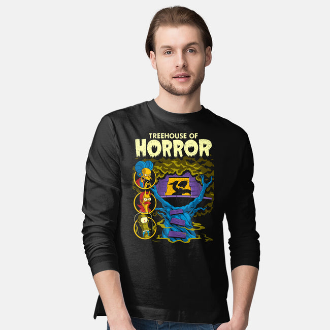 Tree House Of Horror-Mens-Long Sleeved-Tee-Jorgetiradoart