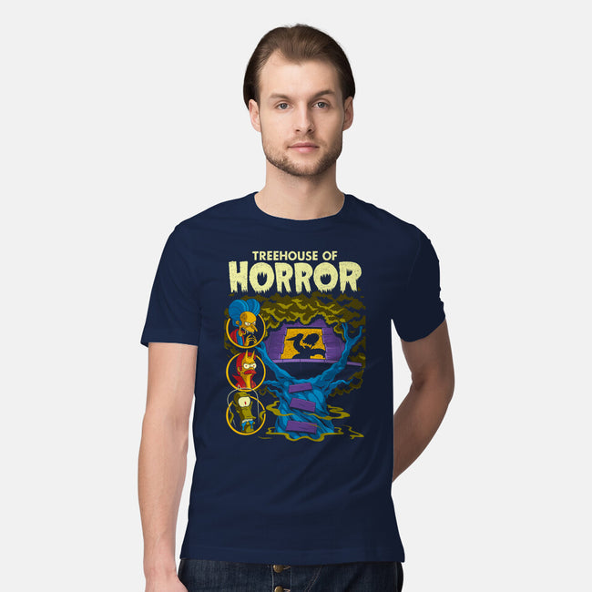 Tree House Of Horror-Mens-Premium-Tee-Jorgetiradoart