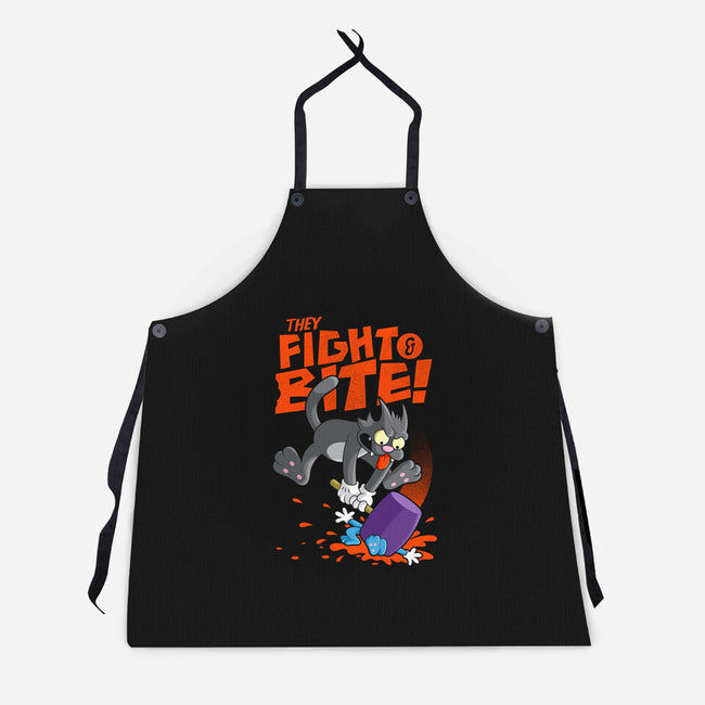They Fight And Bite-Unisex-Kitchen-Apron-Jorgetiradoart