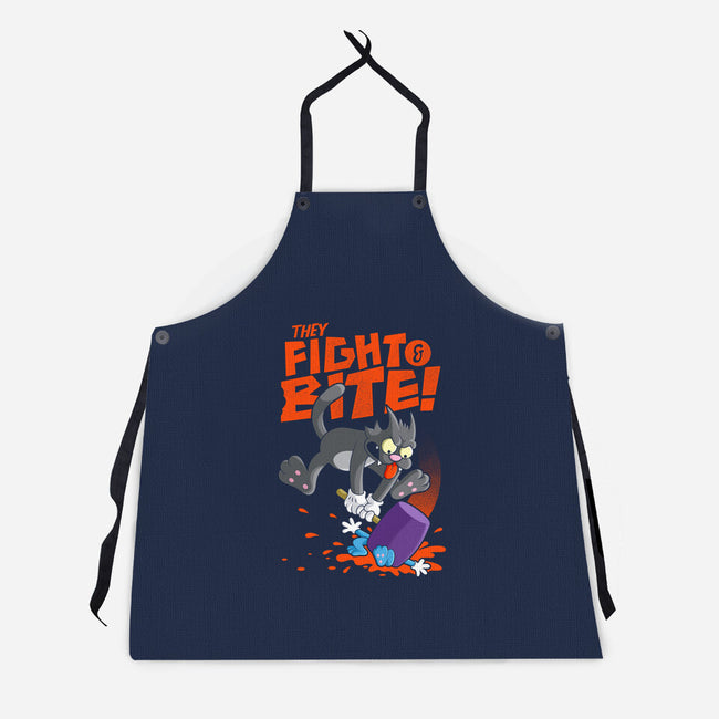 They Fight And Bite-Unisex-Kitchen-Apron-Jorgetiradoart