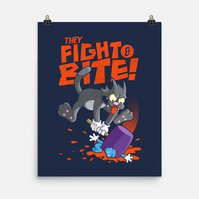 They Fight And Bite-None-Matte-Poster-Jorgetiradoart