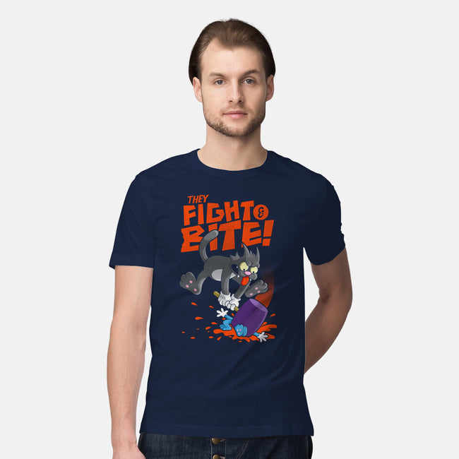 They Fight And Bite-Mens-Premium-Tee-Jorgetiradoart
