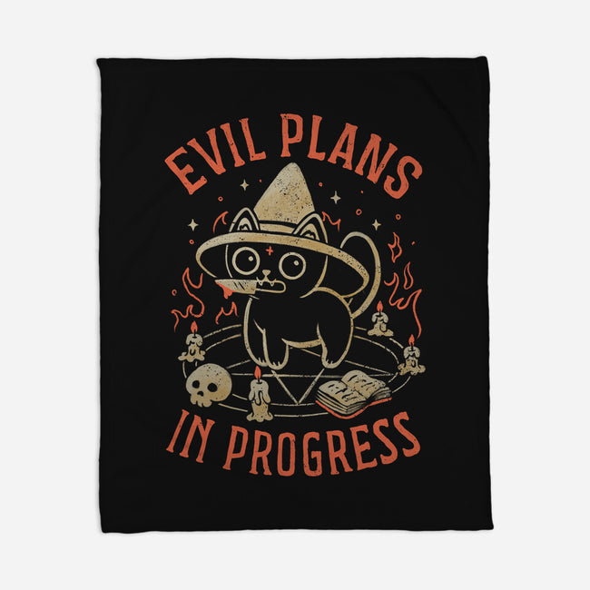 Evil Plans In Progress-None-Fleece-Blanket-eduely