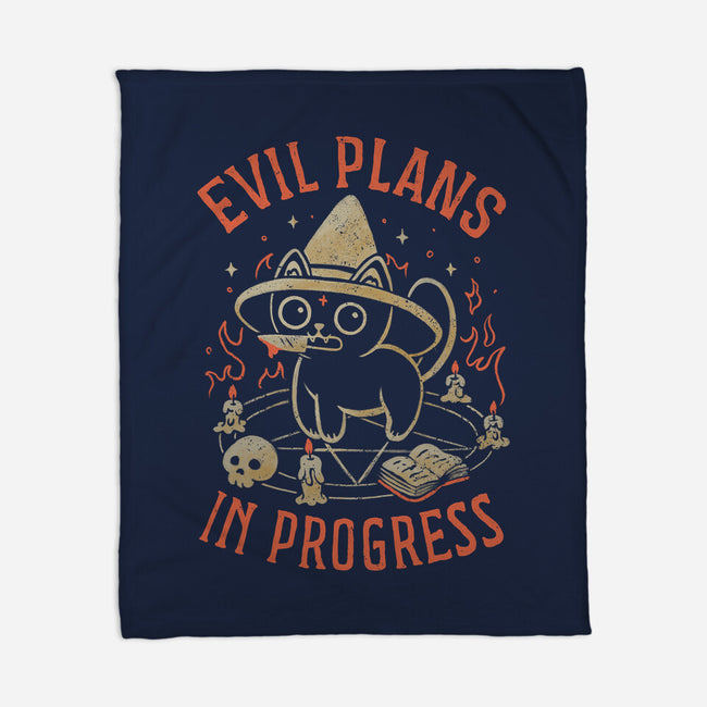 Evil Plans In Progress-None-Fleece-Blanket-eduely