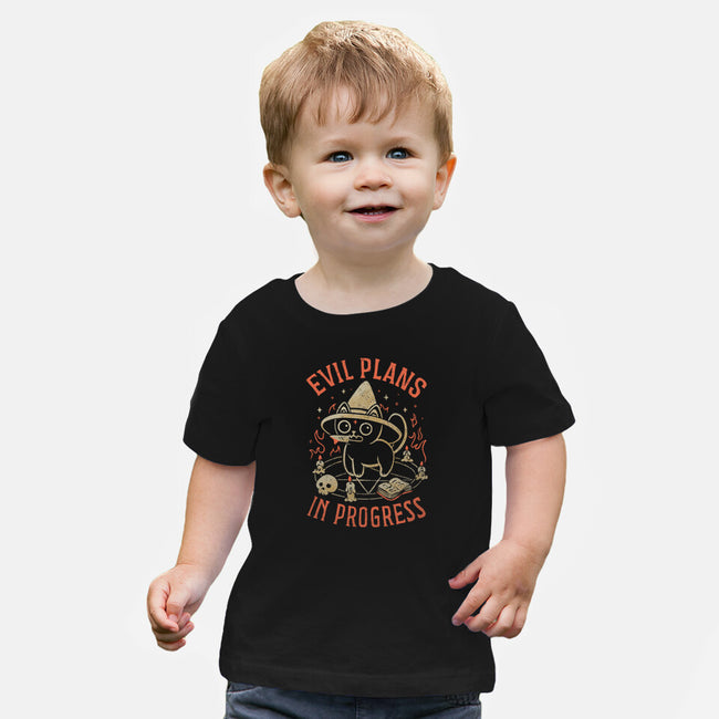 Evil Plans In Progress-Baby-Basic-Tee-eduely