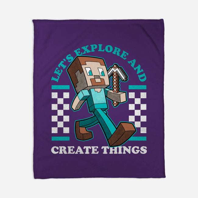 Game Mascot Block Guy-None-Fleece-Blanket-Studio Mootant