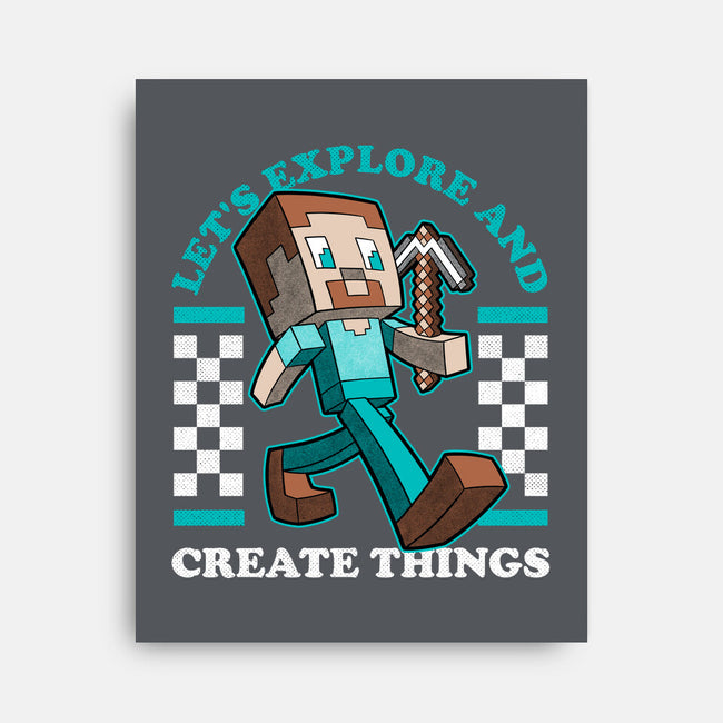 Game Mascot Block Guy-None-Stretched-Canvas-Studio Mootant