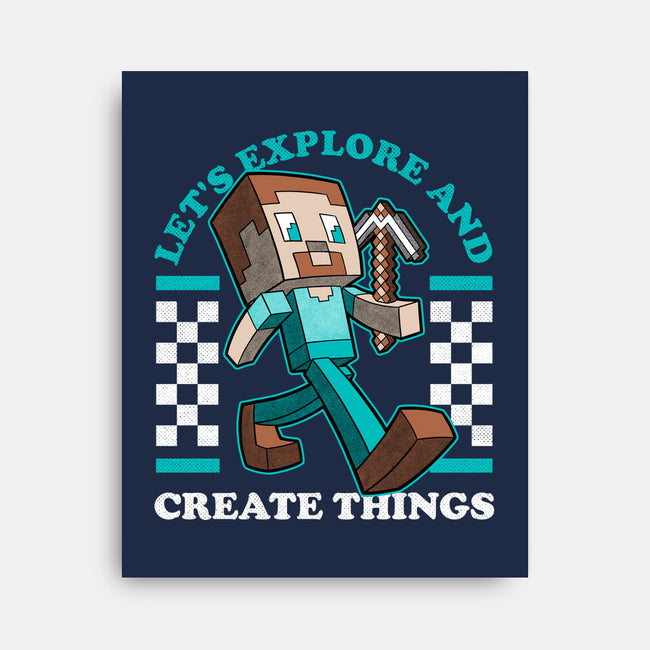 Game Mascot Block Guy-None-Stretched-Canvas-Studio Mootant