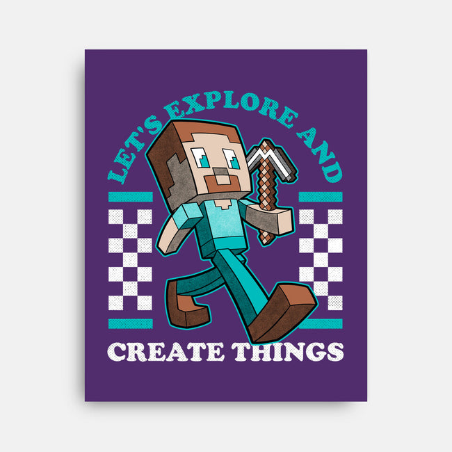 Game Mascot Block Guy-None-Stretched-Canvas-Studio Mootant