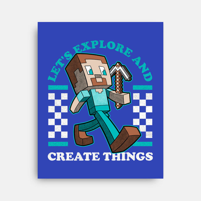 Game Mascot Block Guy-None-Stretched-Canvas-Studio Mootant