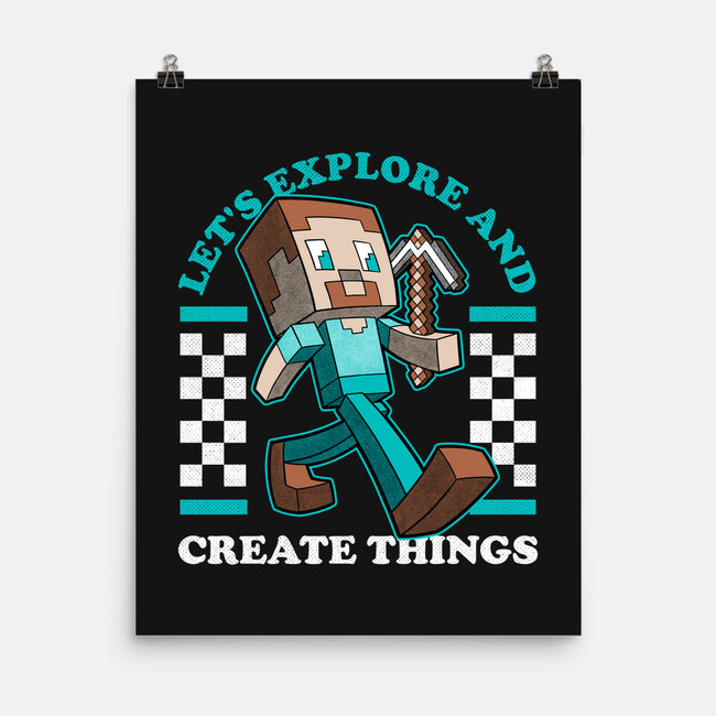 Game Mascot Block Guy-None-Matte-Poster-Studio Mootant