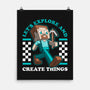 Game Mascot Block Guy-None-Matte-Poster-Studio Mootant