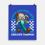 Game Mascot Block Guy-None-Matte-Poster-Studio Mootant