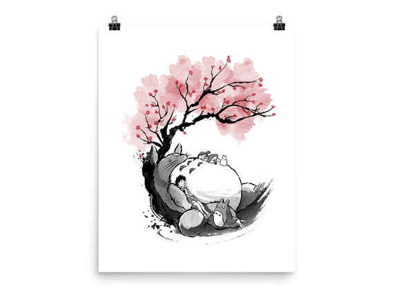 Sakura Neighbor Sumi-e