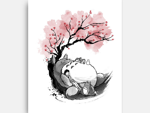 Sakura Neighbor Sumi-e