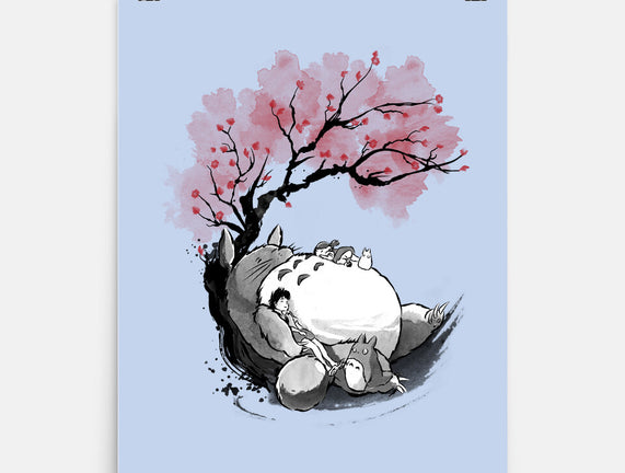 Sakura Neighbor Sumi-e
