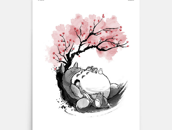 Sakura Neighbor Sumi-e