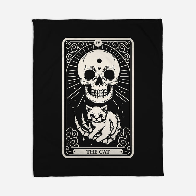 The Cat Tarot Skull-None-Fleece-Blanket-Eoli Studio
