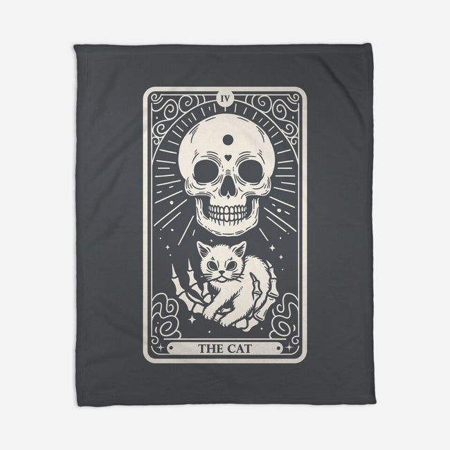 The Cat Tarot Skull-None-Fleece-Blanket-Eoli Studio