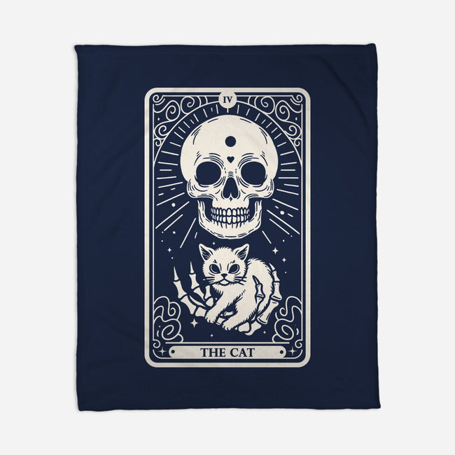 The Cat Tarot Skull-None-Fleece-Blanket-Eoli Studio