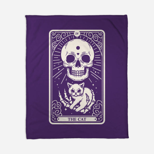 The Cat Tarot Skull-None-Fleece-Blanket-Eoli Studio