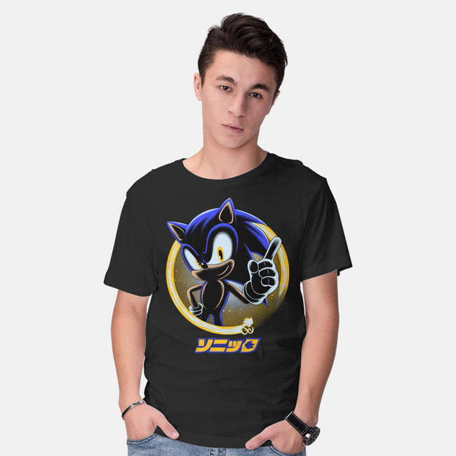 Blue Hedgehog-Mens-Basic-Tee-rmatix
