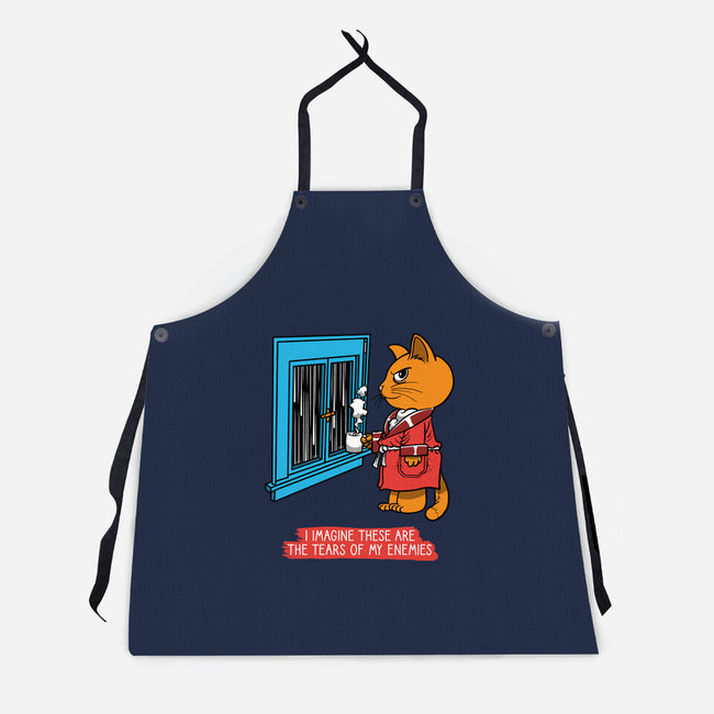 Thoughts On A Rainy Day-Unisex-Kitchen-Apron-imisko