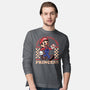 Game Mascot Mushroom Plumber-Mens-Long Sleeved-Tee-Studio Mootant