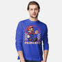 Game Mascot Mushroom Plumber-Mens-Long Sleeved-Tee-Studio Mootant