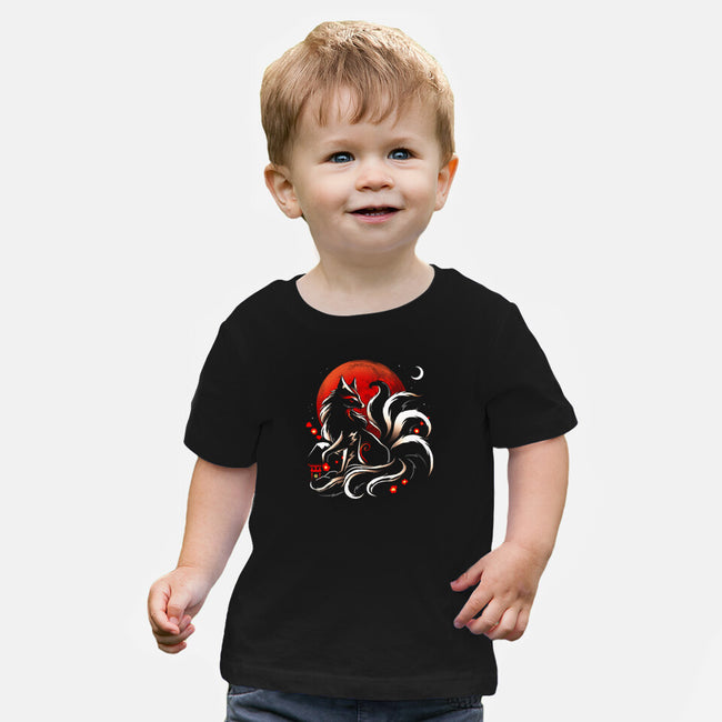 Kitsune Yokai-Baby-Basic-Tee-Vallina84