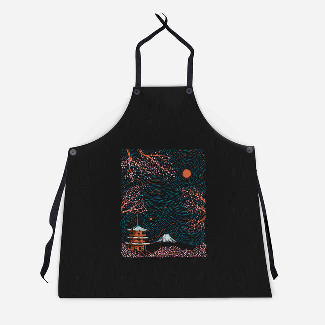 A Day In Japan-Unisex-Kitchen-Apron-sebasebi